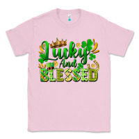 Bubblegum Pink lucky and blessed Classic Tee - FaDigitalArtStudio