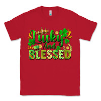 Red lucky and blessed Classic Tee - FaDigitalArtStudio