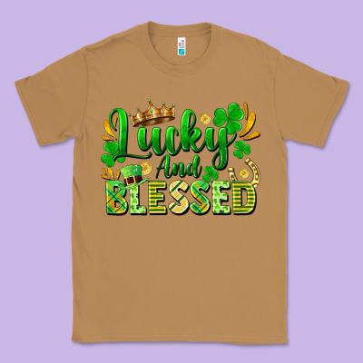 Lucky And Blessed Classic Tee Designed By Fadigitalartstudio