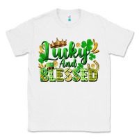 White lucky and blessed Classic Tee - FaDigitalArtStudio