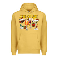 Antique Gold Cheers Christmas Coctail Premium Hoodie - AdoDesignShop