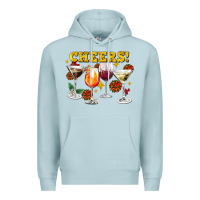 Blue Mist Cheers Christmas Coctail Premium Hoodie - AdoDesignShop