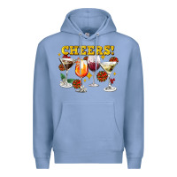 Colony Blue Cheers Christmas Coctail Premium Hoodie - AdoDesignShop