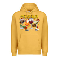 Mustard Cheers Christmas Coctail Premium Hoodie - AdoDesignShop