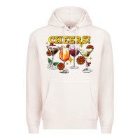 Pale Pink Cheers Christmas Coctail Premium Hoodie - AdoDesignShop