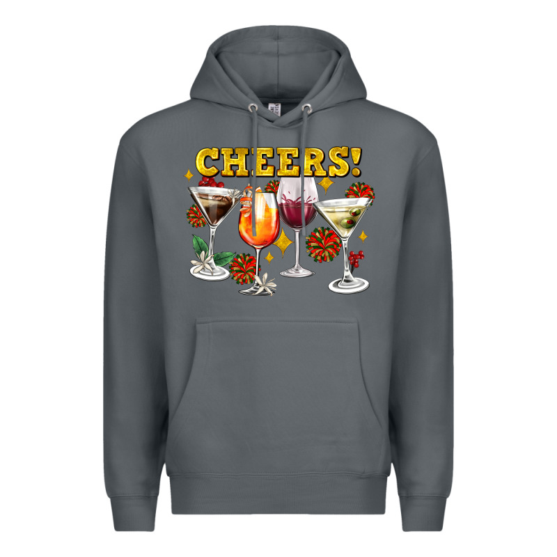 Cheers Christmas Coctail Premium Hoodie by AdoDesignShop | Teevron