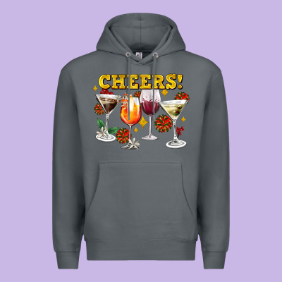 Cheers Christmas Coctail Premium Hoodie Designed By Adodesignshop