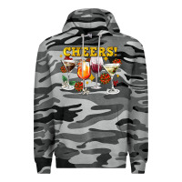 Slate Camo Cheers Christmas Coctail Premium Hoodie - AdoDesignShop