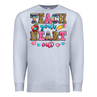 Heather Grey teach your heart out Premium Sweatshirt - Zillion Design Studio