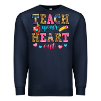 Navy teach your heart out Premium Sweatshirt - Zillion Design Studio