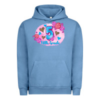 Pigment Pebble Blue back to school flowers fifth grade 3200x2400 Urban Hoodie - AdoDesignShop