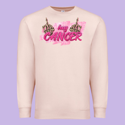 Hey Cancer Premium Sweatshirt Designed By Texasbilliewilder