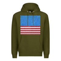 Army Green Glitter 4th Of July Seamless Pattern Premium Hoodie - BundleAndBundleShop