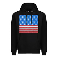 Black Glitter 4th Of July Seamless Pattern Premium Hoodie - BundleAndBundleShop