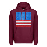 Burgundy Glitter 4th Of July Seamless Pattern Premium Hoodie - BundleAndBundleShop
