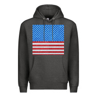 Charcoal Heather Glitter 4th Of July Seamless Pattern Premium Hoodie - BundleAndBundleShop