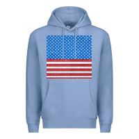 Colony Blue Glitter 4th Of July Seamless Pattern Premium Hoodie - BundleAndBundleShop