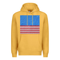 Mustard Glitter 4th Of July Seamless Pattern Premium Hoodie - BundleAndBundleShop