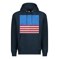 Navy Glitter 4th Of July Seamless Pattern Premium Hoodie - BundleAndBundleShop