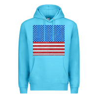 Ocean Blue Glitter 4th Of July Seamless Pattern Premium Hoodie - BundleAndBundleShop