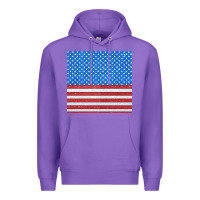 Purple Glitter 4th Of July Seamless Pattern Premium Hoodie - BundleAndBundleShop