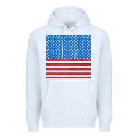 White Glitter 4th Of July Seamless Pattern Premium Hoodie - BundleAndBundleShop