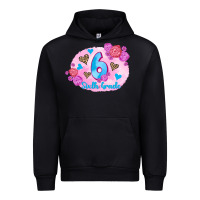 Black back to school flowers sixth grade 3200x2400 Urban Hoodie - AdoDesignShop