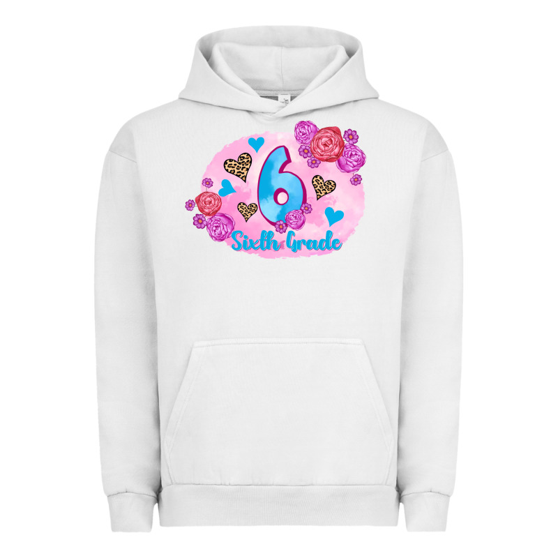 Back To School Flowers Sixth Grade 3200x2400 Urban Hoodie by AdoDesignShop | Teevron