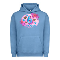 Pigment Pebble Blue back to school flowers sixth grade 3200x2400 Urban Hoodie - AdoDesignShop
