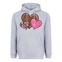 Heather Grey valentine's day hearts Heavyweight Hoodie - RanaPortraitStore