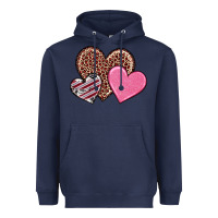 Navy valentine's day hearts Heavyweight Hoodie - RanaPortraitStore