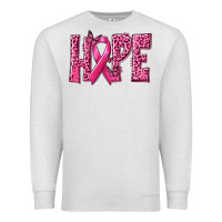 Oatmeal Heather Hope Breast Cancer Premium Sweatshirt - texasbilliewilder