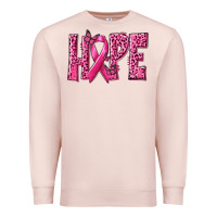 Pale Pink Hope Breast Cancer Premium Sweatshirt - texasbilliewilder