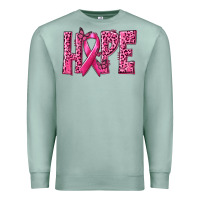 Seafoam Hope Breast Cancer Premium Sweatshirt - texasbilliewilder