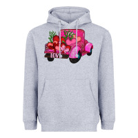 Heather Grey valentine's day heart cactus truck Heavyweight Hoodie - RanaPortraitStore