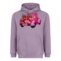 Lavender valentine's day heart cactus truck Heavyweight Hoodie - RanaPortraitStore