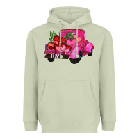 Matcha valentine's day heart cactus truck Heavyweight Hoodie - RanaPortraitStore