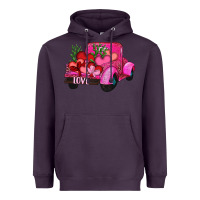 Plum valentine's day heart cactus truck Heavyweight Hoodie - RanaPortraitStore