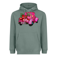 Sage valentine's day heart cactus truck Heavyweight Hoodie - RanaPortraitStore