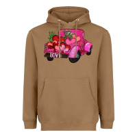 Valentine's Day Heart Cactus Truck Heavyweight Hoodie | Teevron