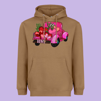 Heavyweight Hoodie valentine's day heart cactus truck