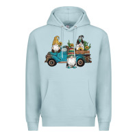 Blue Mist western gnomes truck sunflowers cactus gemstone leopard glitter serape Premium Hoodie - Artiststas