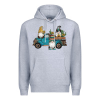 Heather Grey western gnomes truck sunflowers cactus gemstone leopard glitter serape Premium Hoodie - Artiststas