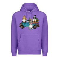 Purple western gnomes truck sunflowers cactus gemstone leopard glitter serape Premium Hoodie - Artiststas