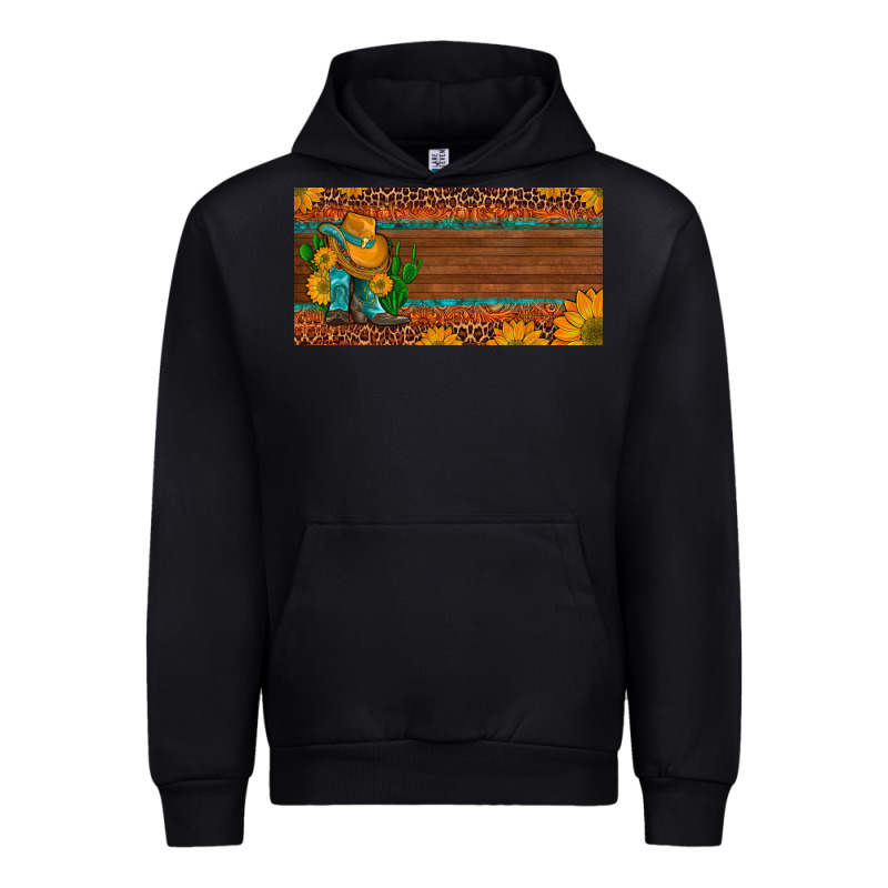 Custom Cowboy Boots Sunflowers And Cactus License Plate Urban Hoodie by Artiststas | Teevron
