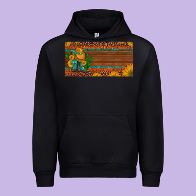 Custom Cowboy Boots Sunflowers And Cactus License Plate Urban Hoodie Designed By Artiststas