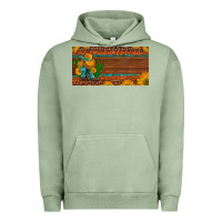 Pigment Oil Green custom cowboy boots sunflowers and cactus license plate Urban Hoodie - Artiststas