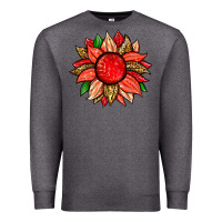 Charcoal Heather strawberry sunflower Premium Sweatshirt - Zillion Design Studio