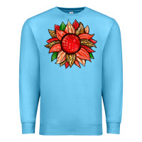 Ocean Blue strawberry sunflower Premium Sweatshirt - Zillion Design Studio
