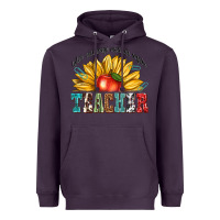 Plum teacher with sunflower Heavyweight Hoodie - texasbilliewilder